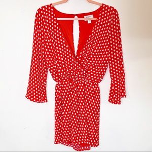 Evening Short”s Polka Dot Keyhole Back Jumper
